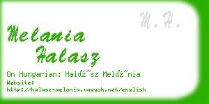 melania halasz business card